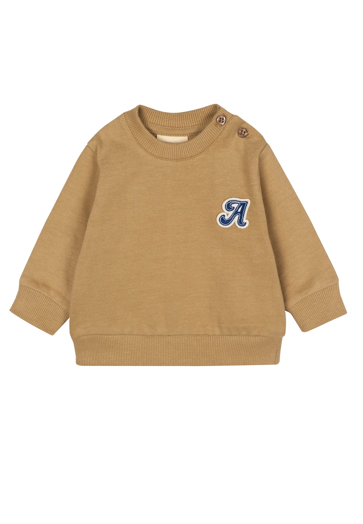 Sweatshirt - Silver Mink mit Knopf