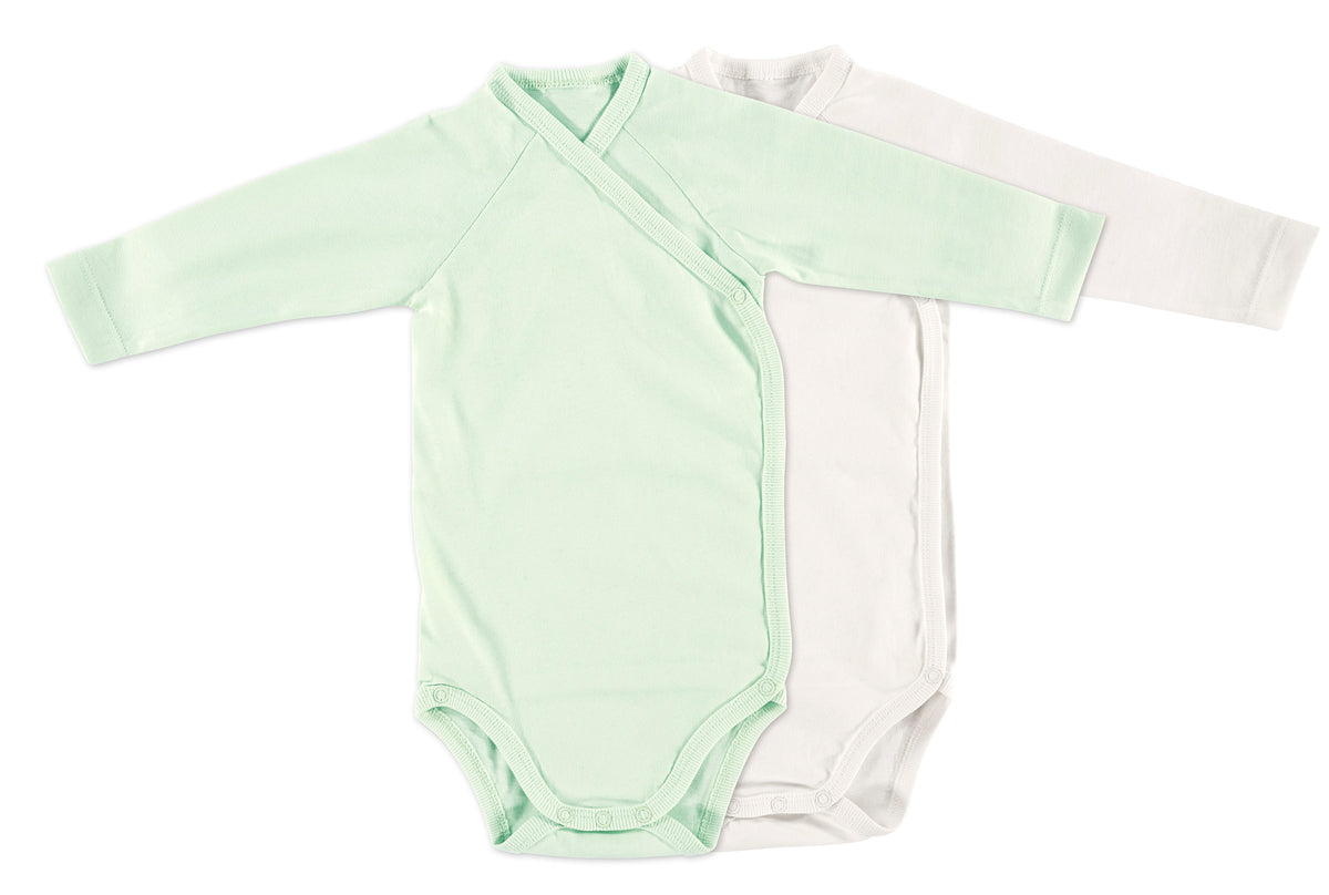 Body langarm 2-er Pack - Mint/Weiß