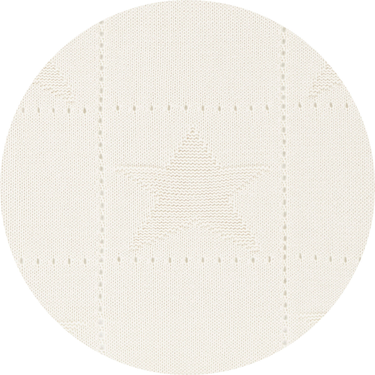 Strickdecken - Sterne creme