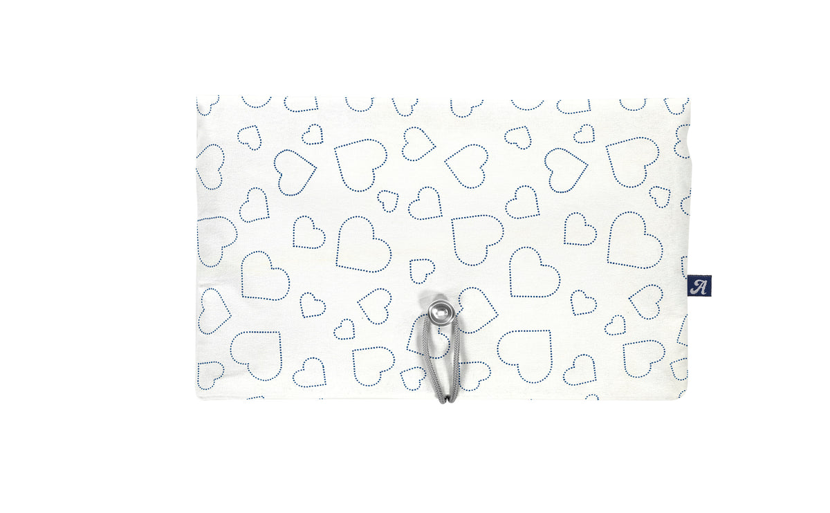Windeltasche - Hearts white