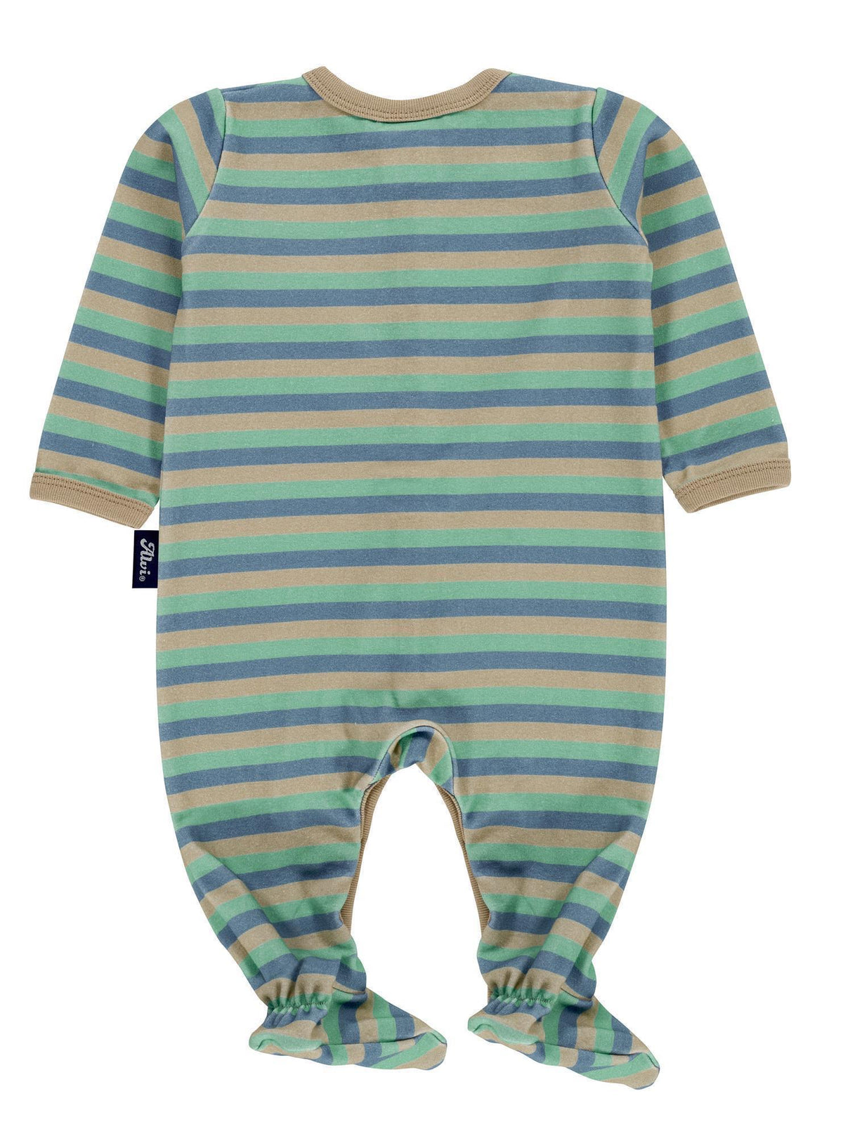 Strampler mit Fuß - Cornstripe