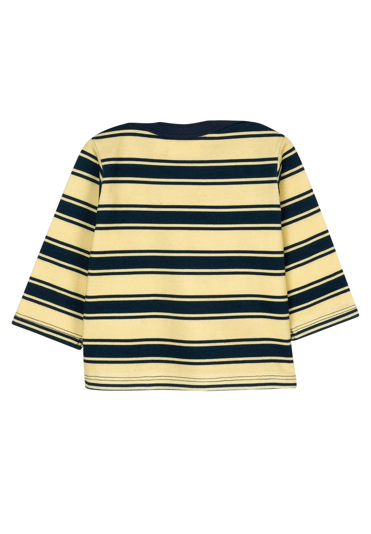 Langarmshirt - Vanilla-Black Iris Stripe
