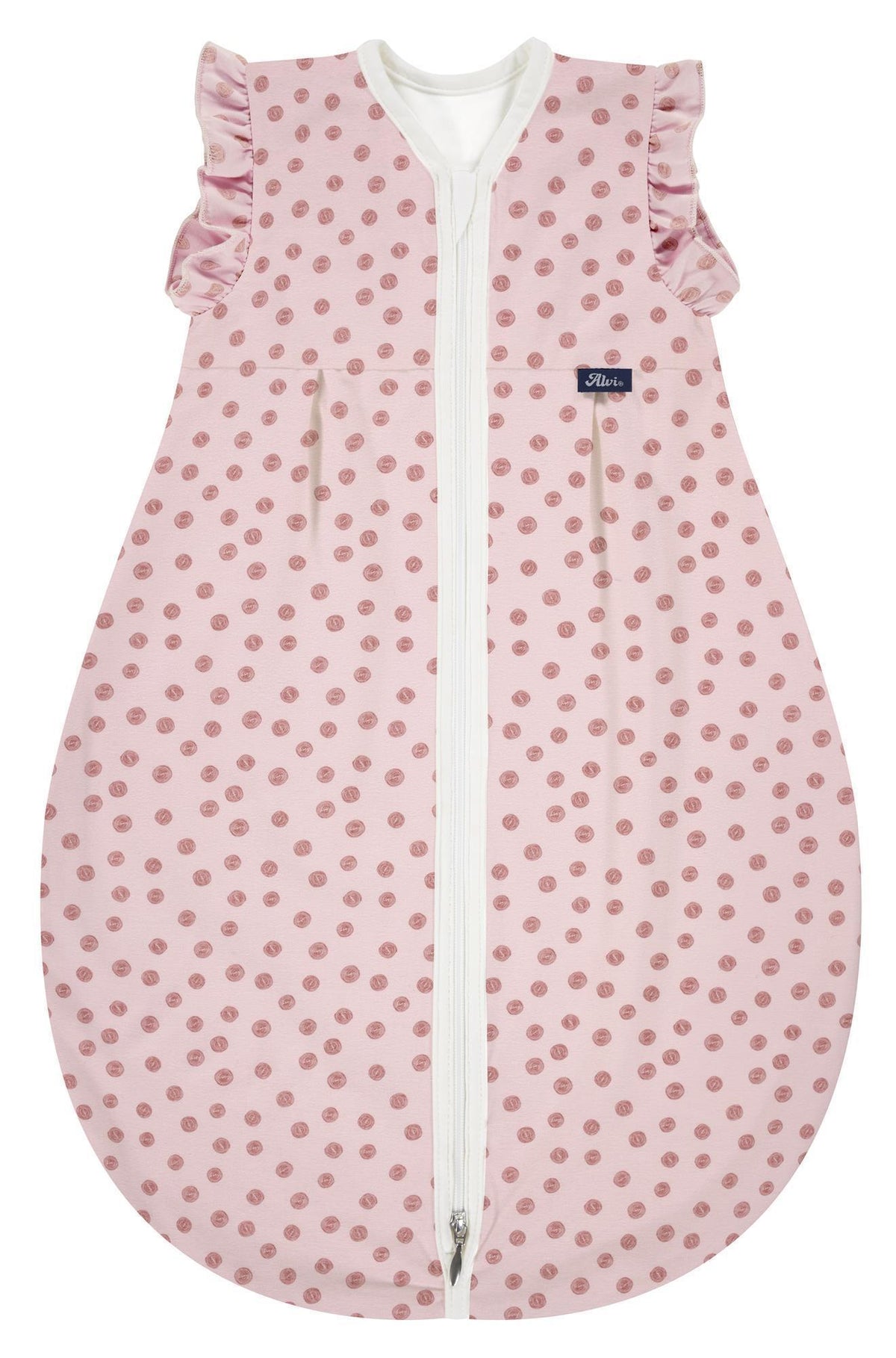 Kugelschlafsack Mäxchen Light  - Curly Dots Volant