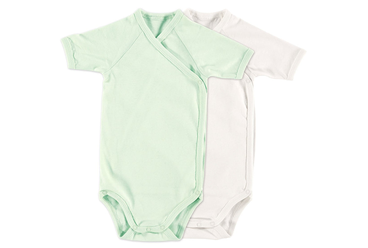 Body kurzarm 2-er Pack - Mint/Weiß