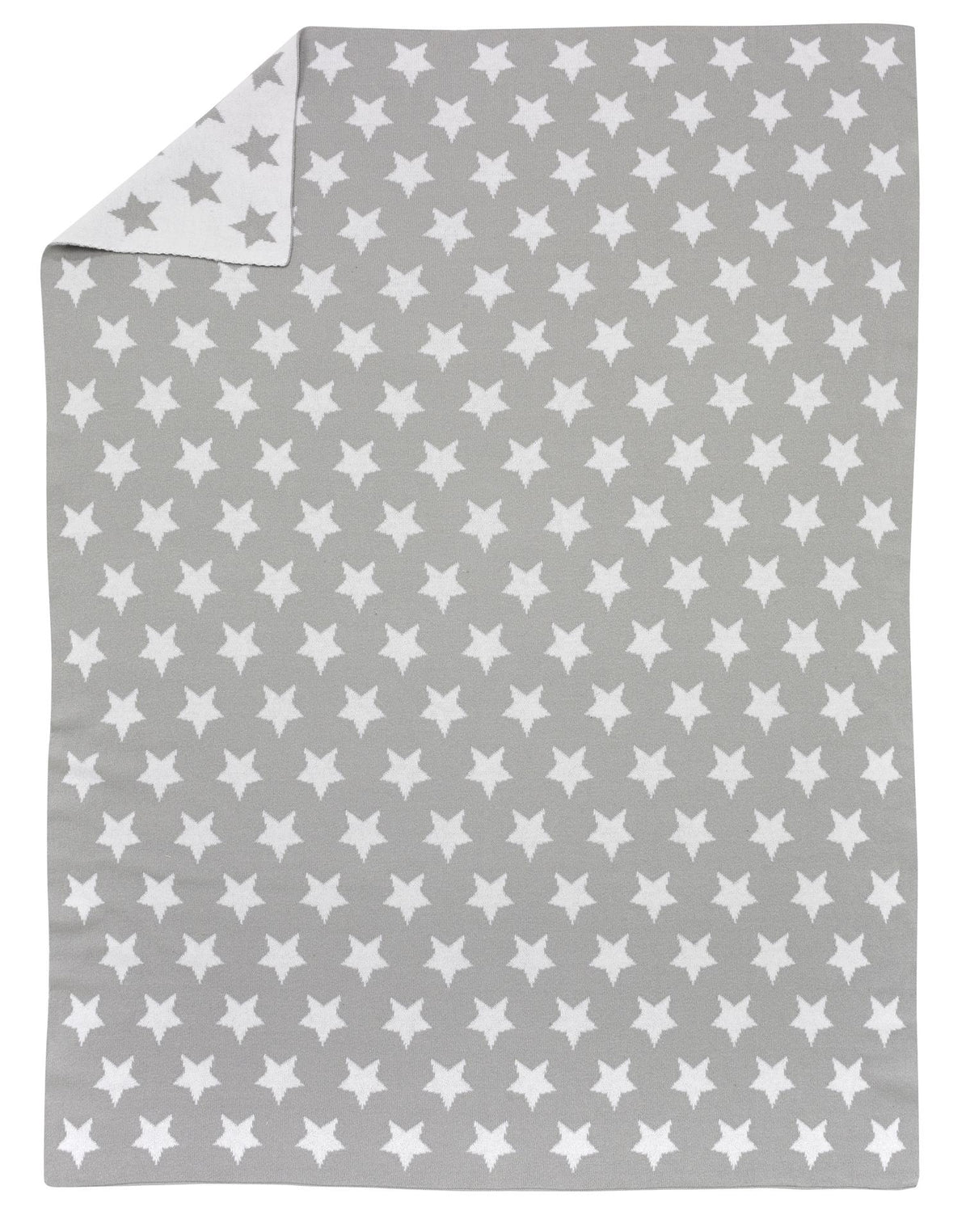 Strickdecken - Stars silber