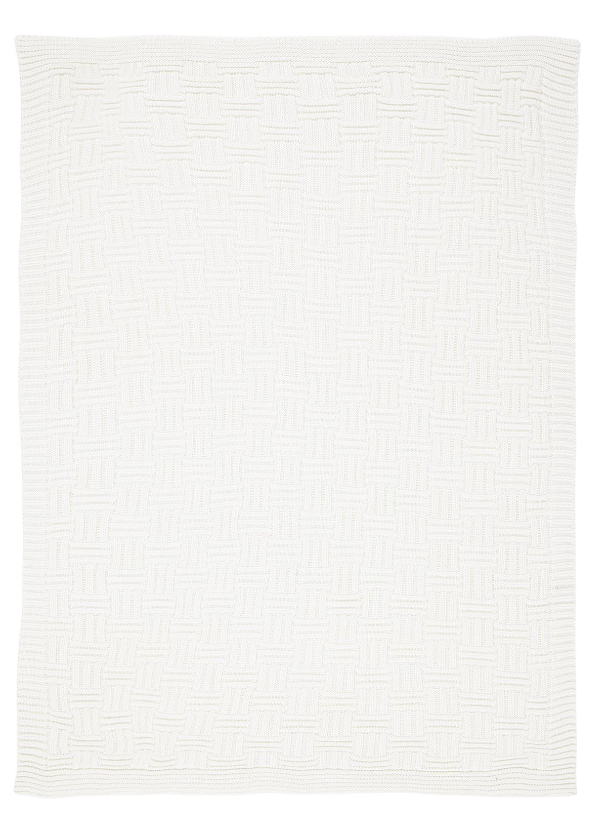 Strickdecken - Karo offwhite