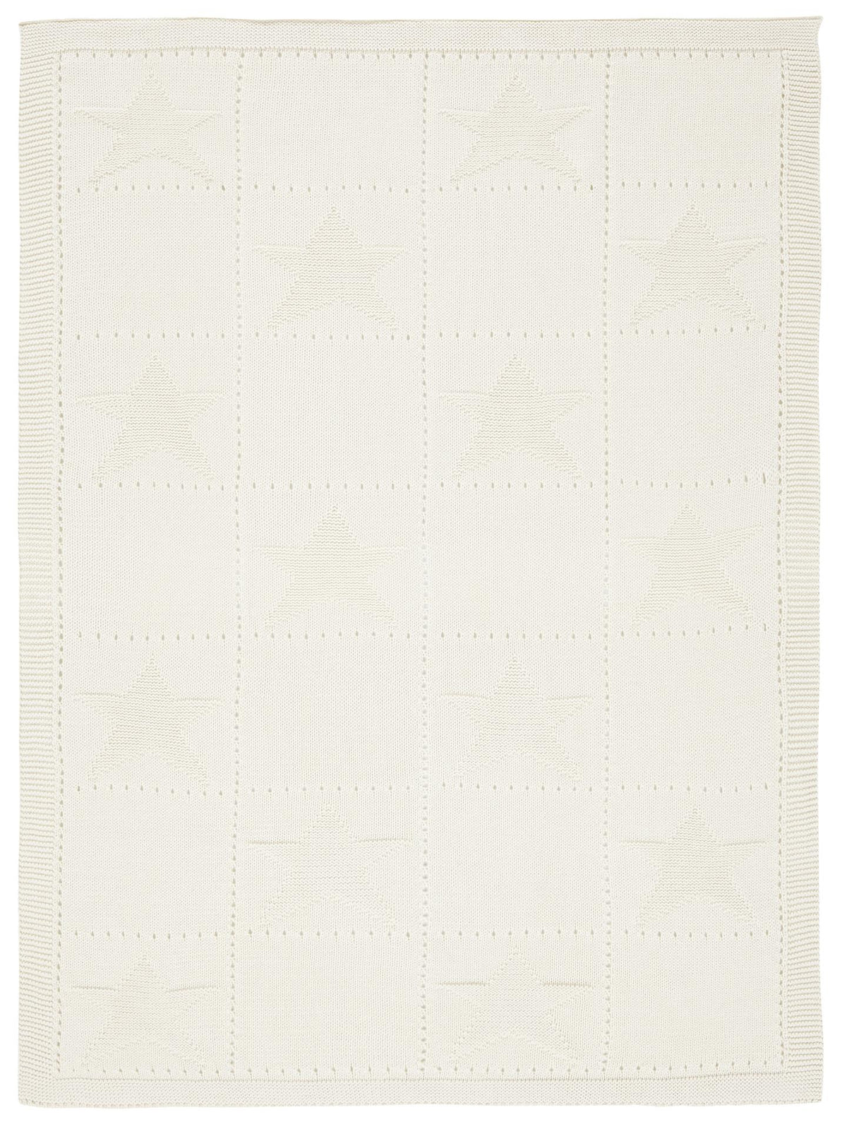 Strickdecken - Sterne creme