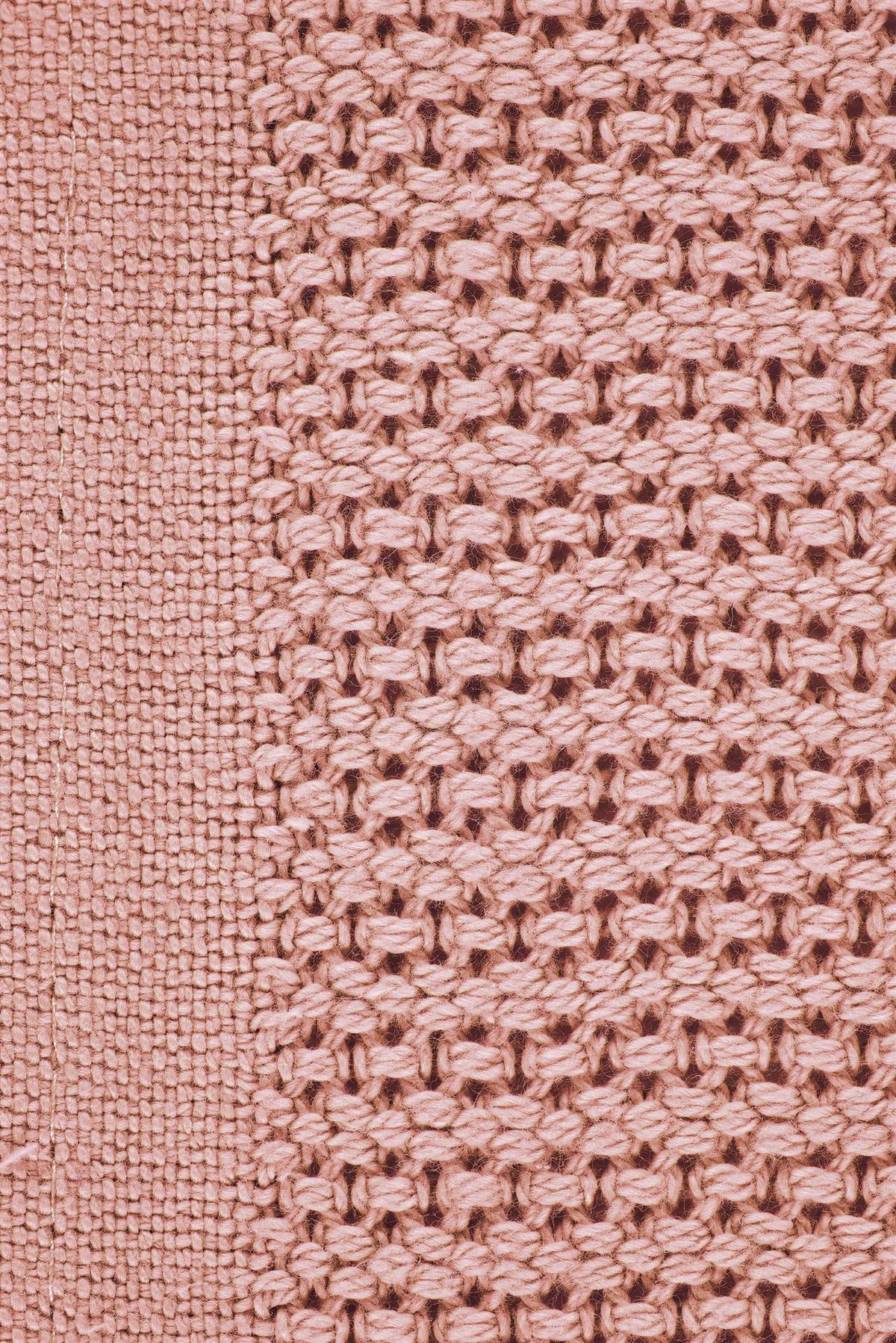 Strickdecken - Piqué rosé