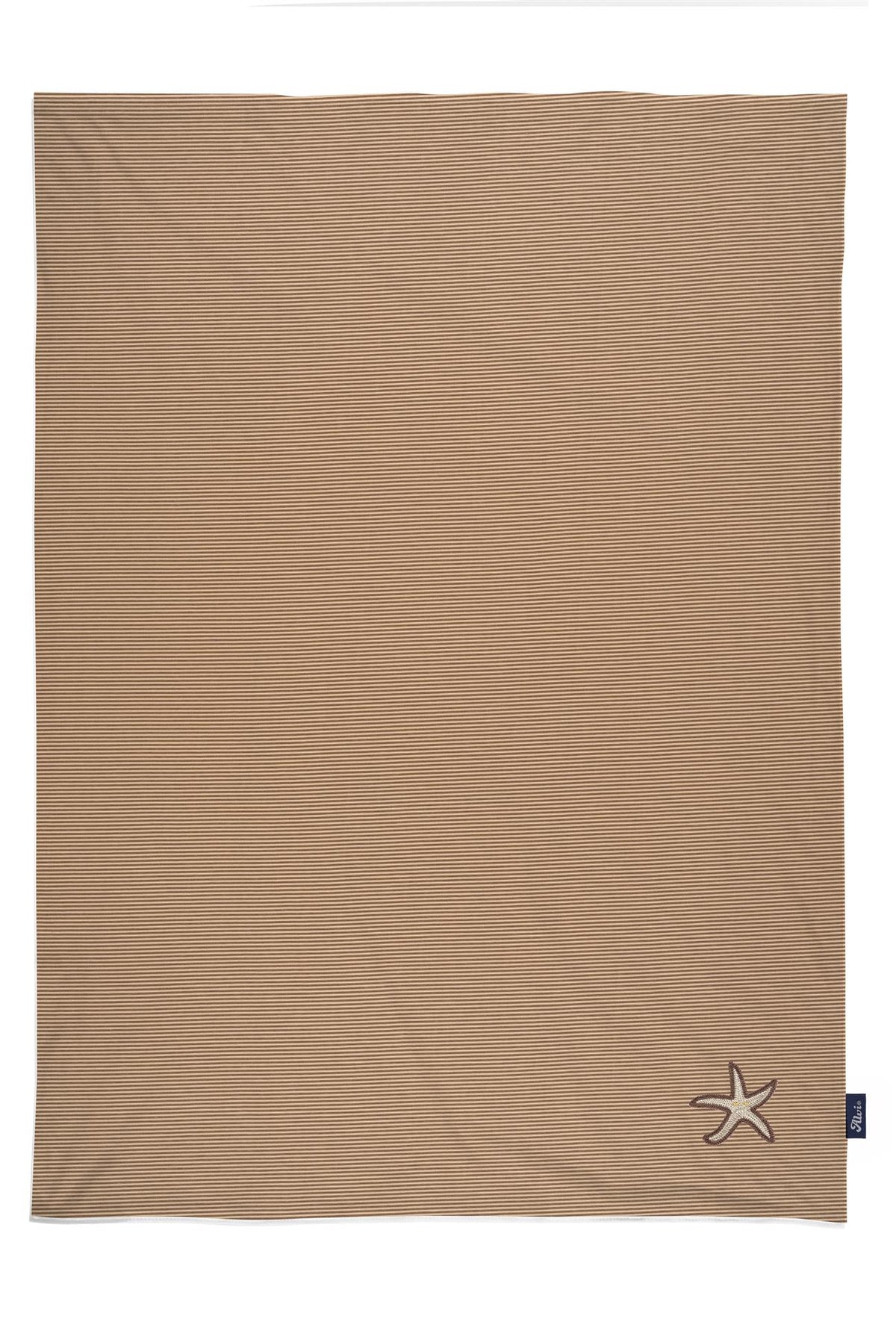 Babydecke Jersey - Starfish mit Stickerei