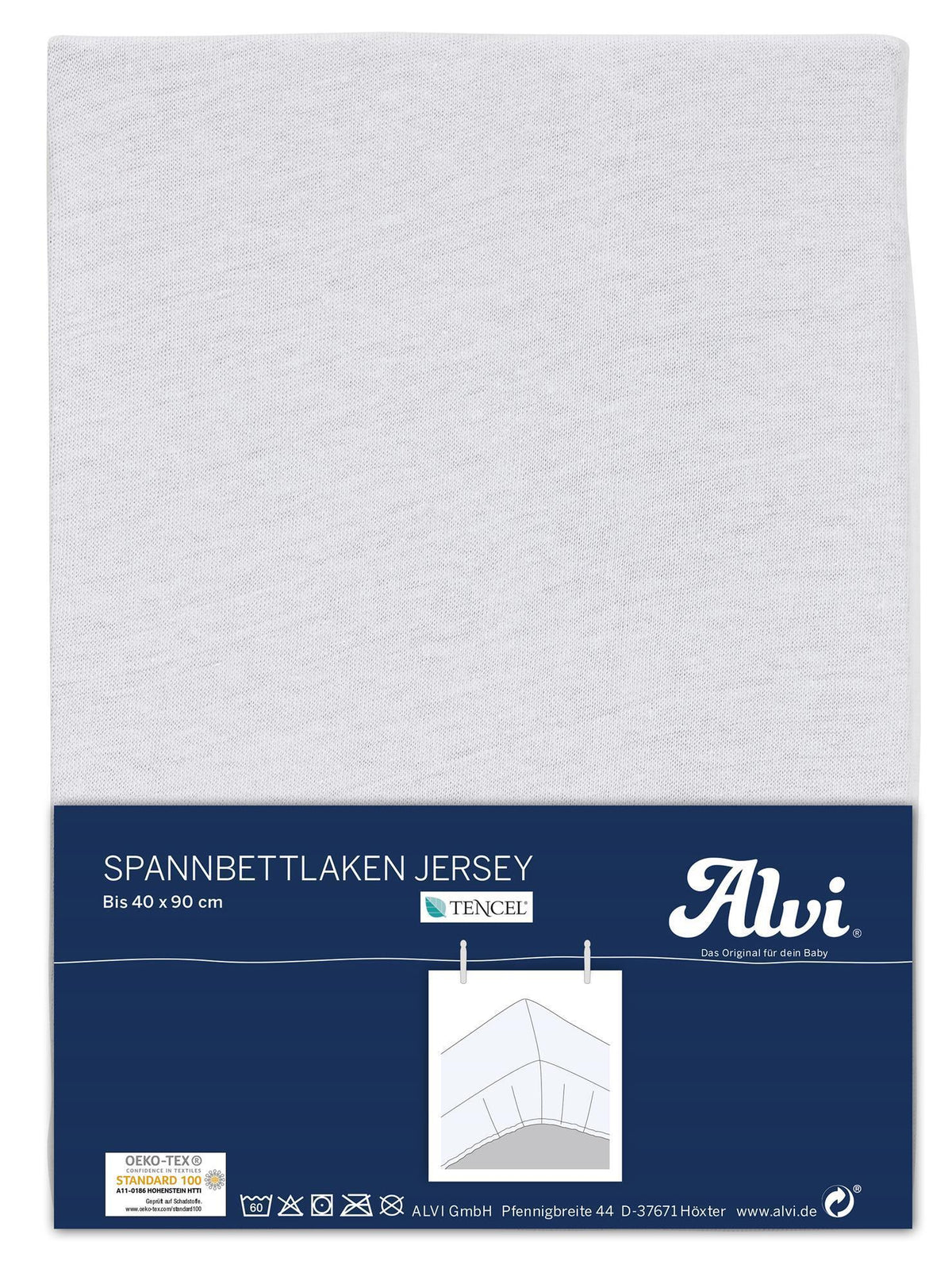 Spannbettlaken Jersey-Tencel®- Weiß