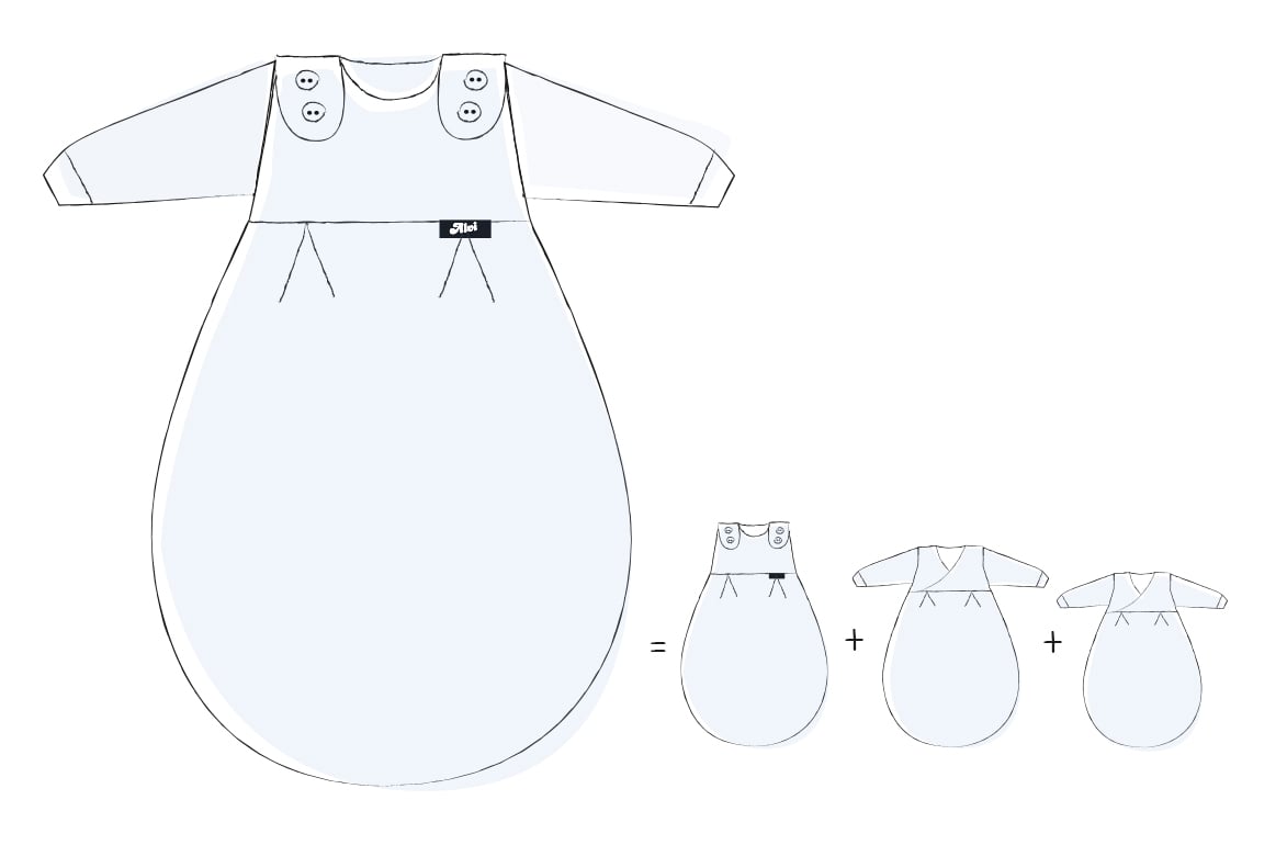 Baby-Mäxchen® 3tlg. Special Fabric - Slub Muslin