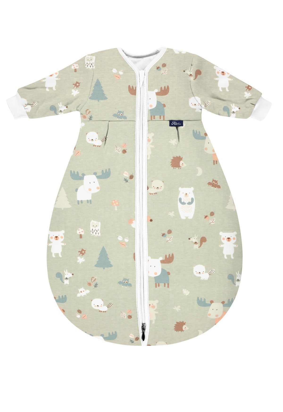 Kugelschlafsack Mäxchen-Thermo mit Arm - Baby Forest