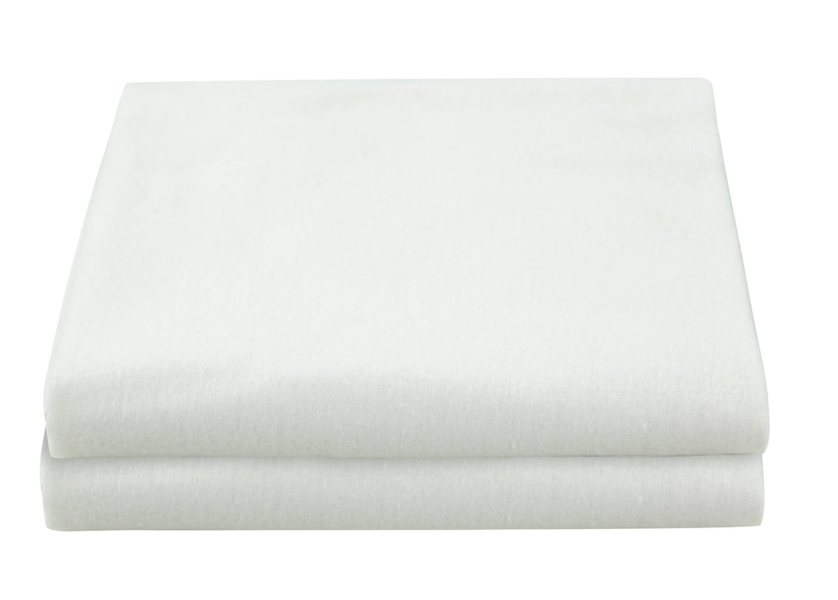 Molton Windeln 2er Pack - weiß 80x80