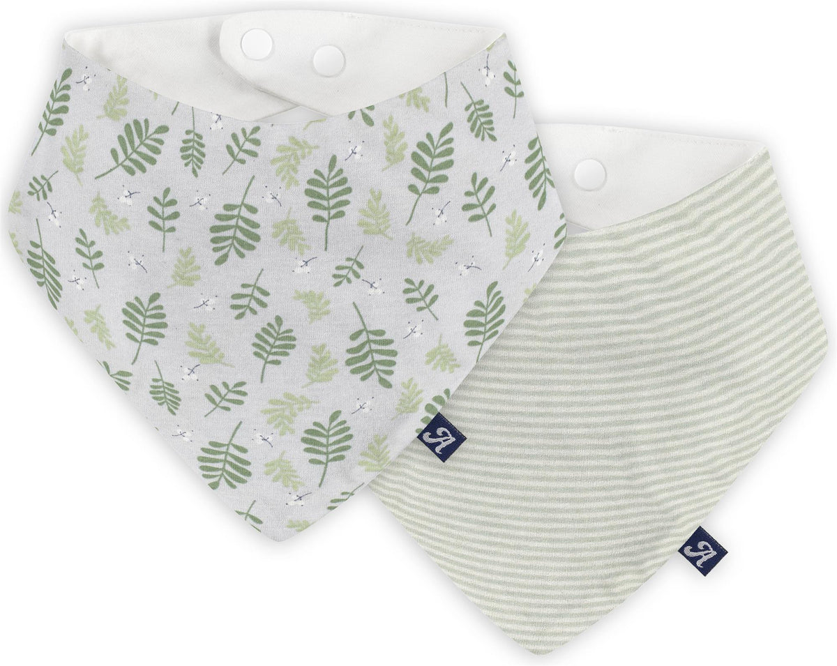 Dreieckstuch 2er - Drifting Leaves + Smoky Stripes