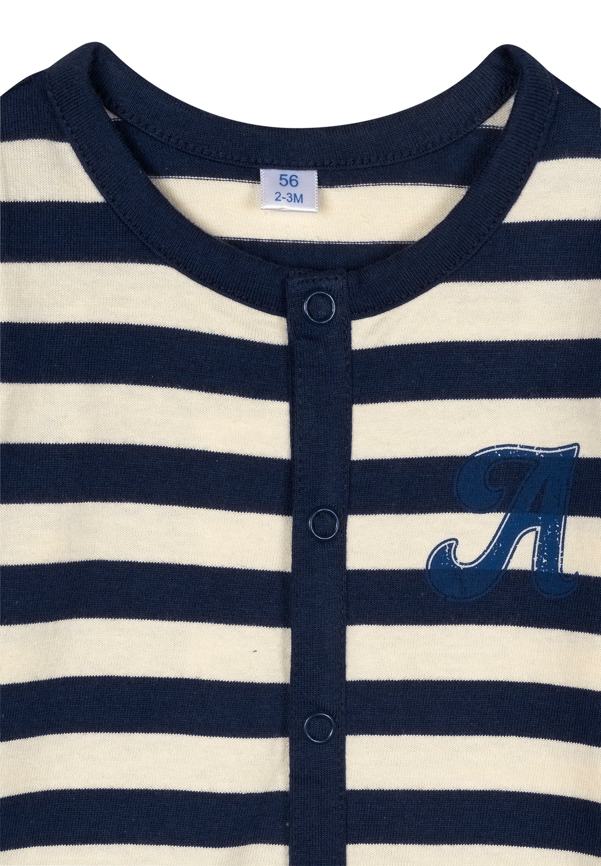 Strampler - Black Iris Stripe