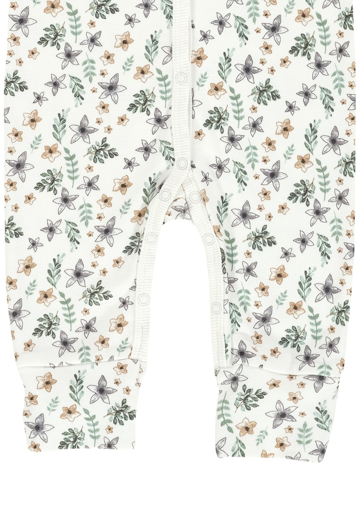 Schlafanzug mit Klappbündchen  - Petit Fleurs
