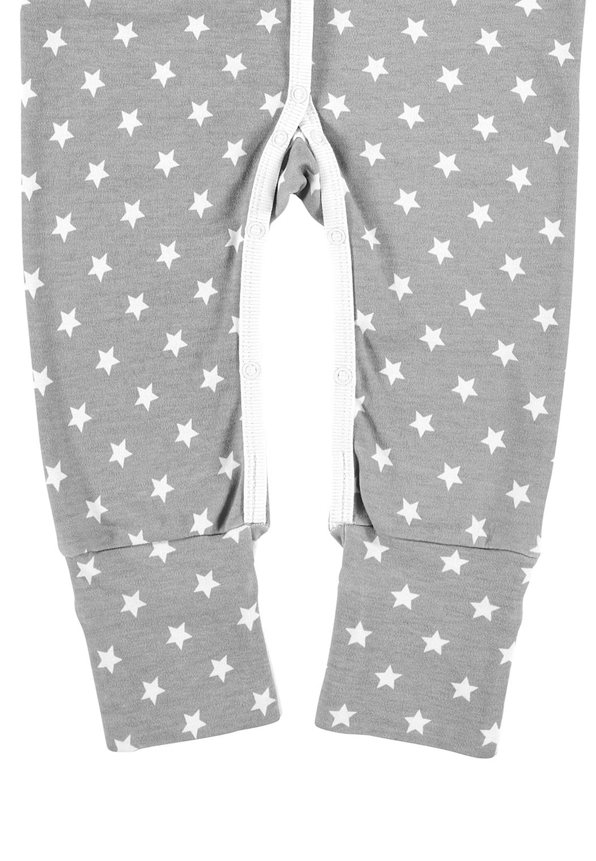 Schlafanzug mit Klappbündchen  - Stars silber