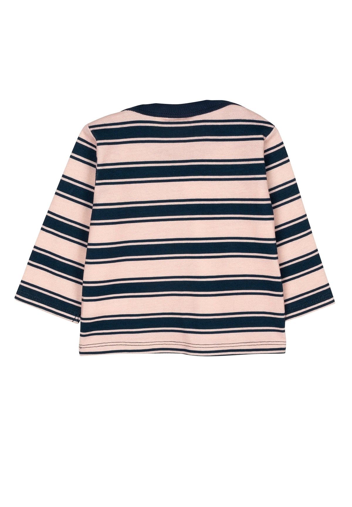 Langarmshirt - Pinkesque-Black Iris Stripe